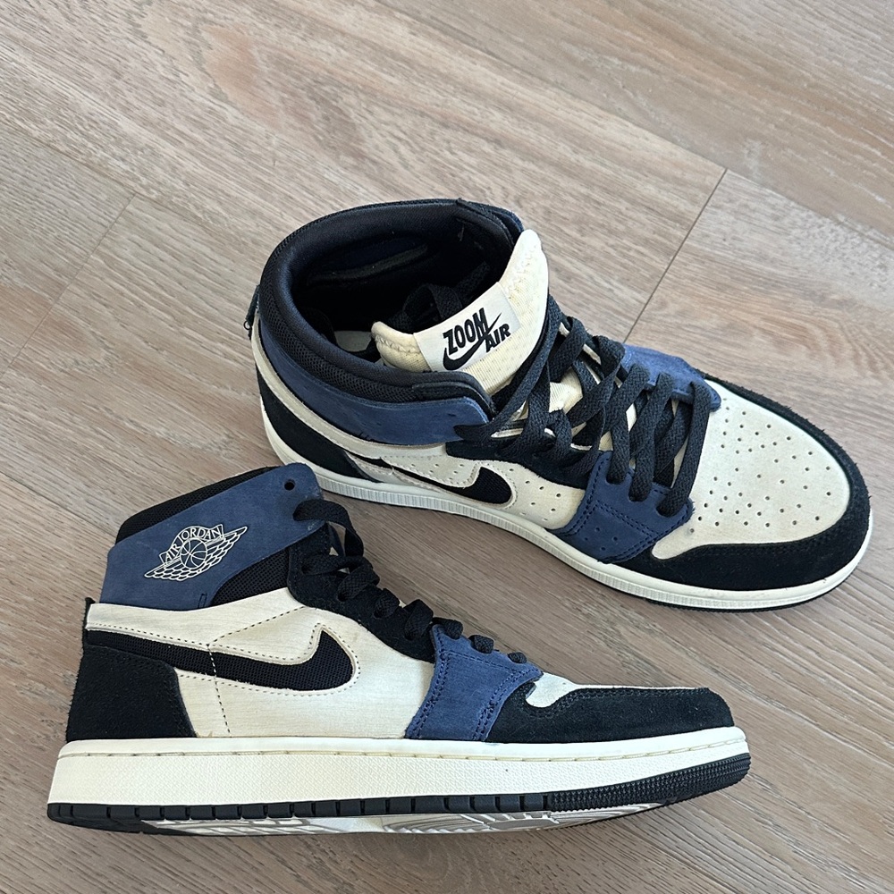 Nike Air Jordan 1 High Zoom in Black and Cream